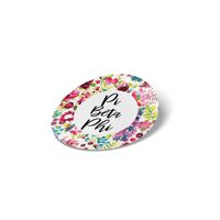 Pi Beta Phi Sorority Water Color Flowers Floral Sticker Decal Laptop Water Bottle Car Pi Phi (Circle)