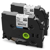 AOJE Compatible Label Tape Replacement for Brother Laminated Flexible ID Black on White 1/2 Inch Tape TZe-FX231 FX231 TZe Tapes for Brother Label Maker P Touch Cube Pt-d600 Pt-d210, 2-Pack