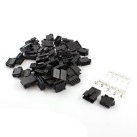 20 Sets 2.5mm 5P Black JST SM Plug Housing w Crimp Terminal Connector