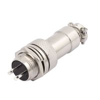 uxcell GX12-2 AC 250V 5A 2P 12mm Thread Metal Panel Male Female Cable Aviation Connector