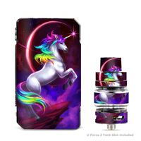 IT'S A SKIN Decal Vinyl Wrap for VooPoo Drag Mini & UForce T2 Tank Vape Sticker Sleeve Cover/Unicorn Rainbows Space