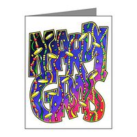 Note Card Mardi Gras Fat Tuesday with Beads