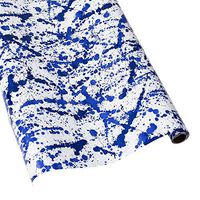 Caspari Splatterware 30 in. x 5 ft. Wrapping Paper in Blue, 3 Rolls Included