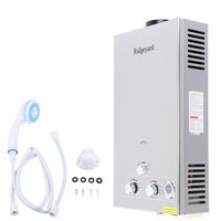 Ridgeyard 12L 3.2GPM Digital Display LPG Propane Gas Tankless Instant Hot Water Heater Boiler Burner with Shower Head Indoor Home Bathroom Supplies