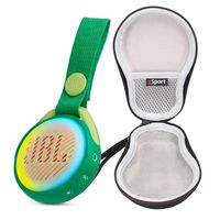 JBL JR POP Portable Bluetooth Speaker for Kids On-The-Go Bundle with gSport Deluxe Hardshell Case (Green)