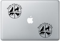 Coyotes-Smoke-A-Pack-A-Day-Truck LeporeDecals3418 Set Of Two (2x) , Decal , Sticker , Laptop , Ipad , Car , Truck