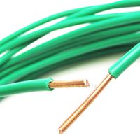 PHAT SATELLITE INTL - Solid Pure Copper Grounding Cable, 12 AWG Core, THW PVC Jacket, Wet Dry Indoor Outdoor Aerial Usage, Appliance Ground Protection from Electrical Surge (15 feet, Green)