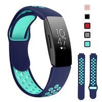 Lintelek Replacement Bands Compatible with Fitbit Inspire HR,Soft Friendly Silicone Wristband,Washable Breathable Straps for Sports Women Men,Small Large