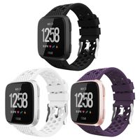 iGK Replacement for Fitbit Versa Bands Black,Breathable Bands Sport Watch Strap Wristband Compatible with Fitbit Versa/Versa Lite Edition/Versa Special Edition for Women Men 3 Pack