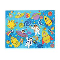 Fun Express DIY Solar System Sticker Scene - 12 Pieces - Educational and Learning Activities for Kids
