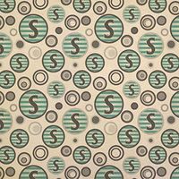 Letter S Initial Black Teal Stripes Kraft Present Gift Wrap Wrapping Paper