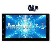 Free Backup Camera + 7'' Android 7.1 Car Stereo - Double Din in Dash Bluetooth Radio - GPS Navigation No-DVD/CD Player - 64GB USB SD WiFi OBD2/Subwoofer(Optional) Mirror Link