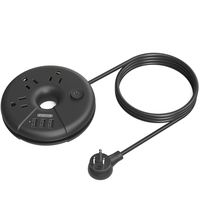 Power Strip with USB, NTONPOWER Travel Power Strip Flat Plug, 10 ft Extra Long Extension Cord, 3 Outlet 3 USB Desktop Charging Station Compact for Home, Dorm Room, Office, Cruise Ship and Nightstand