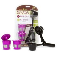 Perfect Pod ECO-Fill Reusable K-Cup Pod Filters and Coffee Scoop, Value Pack | Compatible with Keurig K-Duo, K-Mini, 1.0, 2.0, K-Series and Select Single Cup Coffee Makers