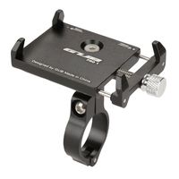 Bike Phone Mount, Aluminum Alloy Adjustable Bicycle Phone Holder Clip Handlebar Phone Support Bracket(Black)