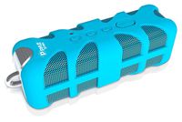 Portable Wireless Waterproof Outdoor Speaker - Bluetooth Compatible Rechargeable Battery Powered Shower Pool Loud Speaker System W/ AUX, USB Charger - MP3 Android iPod iPhone - Pyle PWPBTA70BL (Blue)