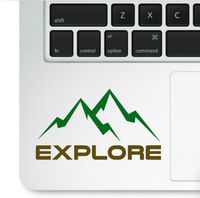 Explore Mountain Motivational Inspirational MacBook Sticker Quote Laptop Decal