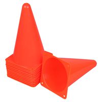 Cartman 9" Traffic Cone, 12 Pk of Field Marker Cones for Outdoor Activity & Festive Events