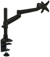 Mount-It! Monitor Desk Stand Mount for Single LCD Displays Fits 20 21 23 25 27 30 Inch Computer Screens, VESA 75x75 and 100x100 (mm), Black (MI-33116)