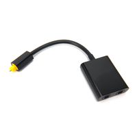 SiYear 1 in 2 Out Digital Toshlink Fiber Audio Optical Splitter Cable ，Fiber Optic Adapter，Fiber Converter, Audio Adapter Cable (0.2M)