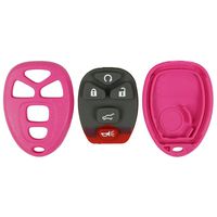 qualitykeylessplus Pink Replacement Case and Pad 5 Button SUV Keyless Remote Key Fob FCC ID OUC60270 Free KEYTAG