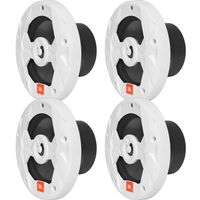 2 Pair of OEM Replacement 8" 2-Way Marine Audio Multi-Element Speakers (White)