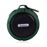 Waterproof Bluetooth 3.0 Mini Speaker, Handsfree Portable Wireless Speakerphone with Built-in Mic, Control Buttons and Dedicated Suction Cup, for Shower Pool Car Boat Beach Hiking Camping (Dark Green)