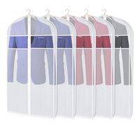 Zilink Garment Bag Suit Bags for Storage 43-inch with 3" Gusset and Clear Window Dust-Proof Suit Cover Protector for Coat, Jacket, Dresses Clothes Storage