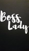 Chase Grace Studio Boss Lady Feminist Feminism Vinyl Decal Sticker|White|Cars Trucks Vans SUV Laptops Wall Art|5.5" X 4.5"|CGS615
