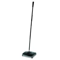 Rubbermaid Commercial Galvanized Steel Floor and Carpet Sweeper, 9.5-Inch L x 8-Inch W x 44-Inch H, Black (FG421288BLA)