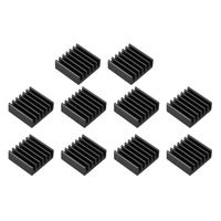 uxcell Aluminum Heatsink Cooler Circuit Board Cooling Fin Black 14mmx14mmx5mm 10Pcs for Led Semiconductor Integrated Circuit Device