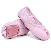STELLE Girls Ballet Practice Shoes, Yoga Shoes for Dancing(Pink, 8M Toddler)