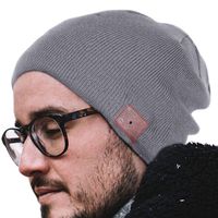 MORETEK Bluetooth Beanie Hat Gifts for Men Women Kids Husband Wife Warm Bluetooth Beanie Stocking Stuffers for Men Women Winter Music Hat with Stereo Headphones (Gray, Unisex)