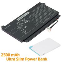 BattpitTM Laptop/Notebook Battery Replacement for Toshiba Satellite Fusion L55W-C5320 (3860mAh/45WH) with 2500mAh Power Bank/External Battery for Micro USB & USB Type C.