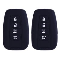 2Pcs XUHANG Sillicone key fob Skin key Cover Remote Case Protector Shell for 2018 Toyota Camry Smart Remote black