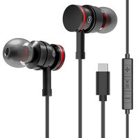 USB Type C Earphones Stereo in Ear Earbuds Headphones with Microphone Bass Earbud with Mic and Volume Control Compatible with Google Pixel 2/XL, Xiaomi, Huawei and More