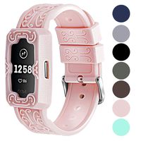 for Fitbit Charge 2 Bands - VOMA Breathable Silicone Adjustable Replacement Sport Bands Wristbands Straps for Fitbit Charge 2 HR Women Men Small Large Pink