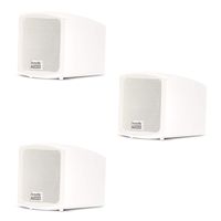Acoustic Audio AA321W Mountable Indoor Speakers 600 Watts White Bookshelf 3 Piece Set AA321W-3S