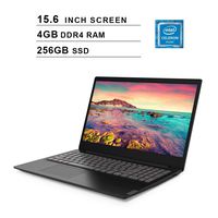 Lenovo Ideapad S145 Newest 15.6 Inch Premium Laptop, Intel Celeron 4205U 1.8GHz, Intel UHD 610, 4GB DDR4 RAM, 256GB SSD, Webcam, Bluetooth, HDMI, WiFi, Windows 10 Home, Black