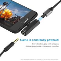 Foulon For Type-C Headset Adapter Charging Listening to Music 2-in-1 Audio Converter Charging Stations