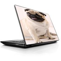 15 15.6 inch Laptop Notebook Skin Vinyl Sticker Cover Decal Fits 13.3" 14" 15.6" 16" HP Lenovo Apple Mac Dell Compaq Asus Acer/Pug Mug, Cute Pug