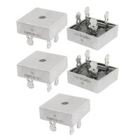 YXQ 5 x Silver Tone Metal Case Single-Phase Bridge Rectifier 1KV 50Amp KBPC50-10
