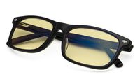 Computer Glasses Men - Block Blue Light Readers Women Acetate Frame - Clear Lenses Reading Glasses with Special Yellow Coating Black Frame +1.50
