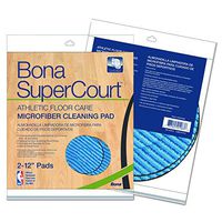 Bona AX0003498 Super Court Athletic Floor Care Microfiber Cleaning Pad, 12" Diameter, Light/Dark Blue (Pack of 2)
