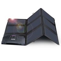 imuto 60W Solar Charger Solar Panel with 5V 2.7A USB Output + 18V 3A DC Output SunPower Foldable High Efficiency Charger for Laptop, iPad, iPhone, Samsung, Acer, Dell, HP, Lenovo and More