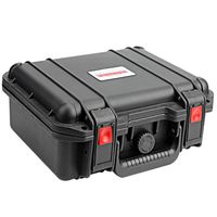 Soozee 1100 Case with Foam (Black)- Hard Pistol Case for Compact and subcompact Guns, and Other Device Like Gopro, Label Makers, Mirrorless Camera, DJI Spark, Cozmo