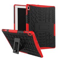 Lenovo TabE7 7.0" Stand Case, Facile Foldable Wheel Marks Armor Useful Cover, HUZIGE New Come Hard Scratch Proof Protect Thin Slim Warrior Phone Light Case For Lenovo Tab E7 7.0" Red