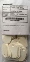 145P Tags (Bag of 100) White 94V0 Rated-"BURNDY Style 145PTAG" for Telecom, Transportation and OEM Market, White (Pack of 100)