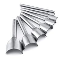 Caydo 8 Pieces Leather Craft Tools Half-Round Cutter Punch for Crafting Strap Belt, Wallet and Bag, 5-40 mm