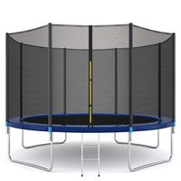 Giantex Trampoline Combo Bounce Jump Safety Enclosure Net W/Spring Pad Ladder, 12 FT